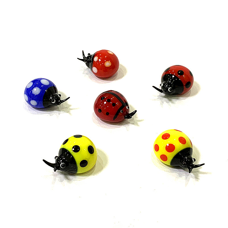 Colorful Mini Glass Ladybug Fi - Bonsai Garden Chinese Garden 评论和价格