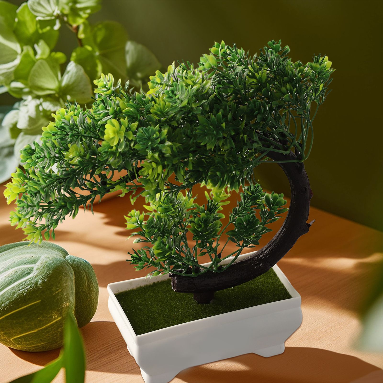Plastic potted bonsai ornament - Bonsai Garden Indoor 评论和价格
