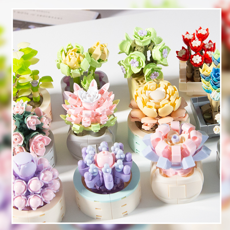 DIY MOC Potted Plants Succulen - Bonsai Garden Experts 评论和价格