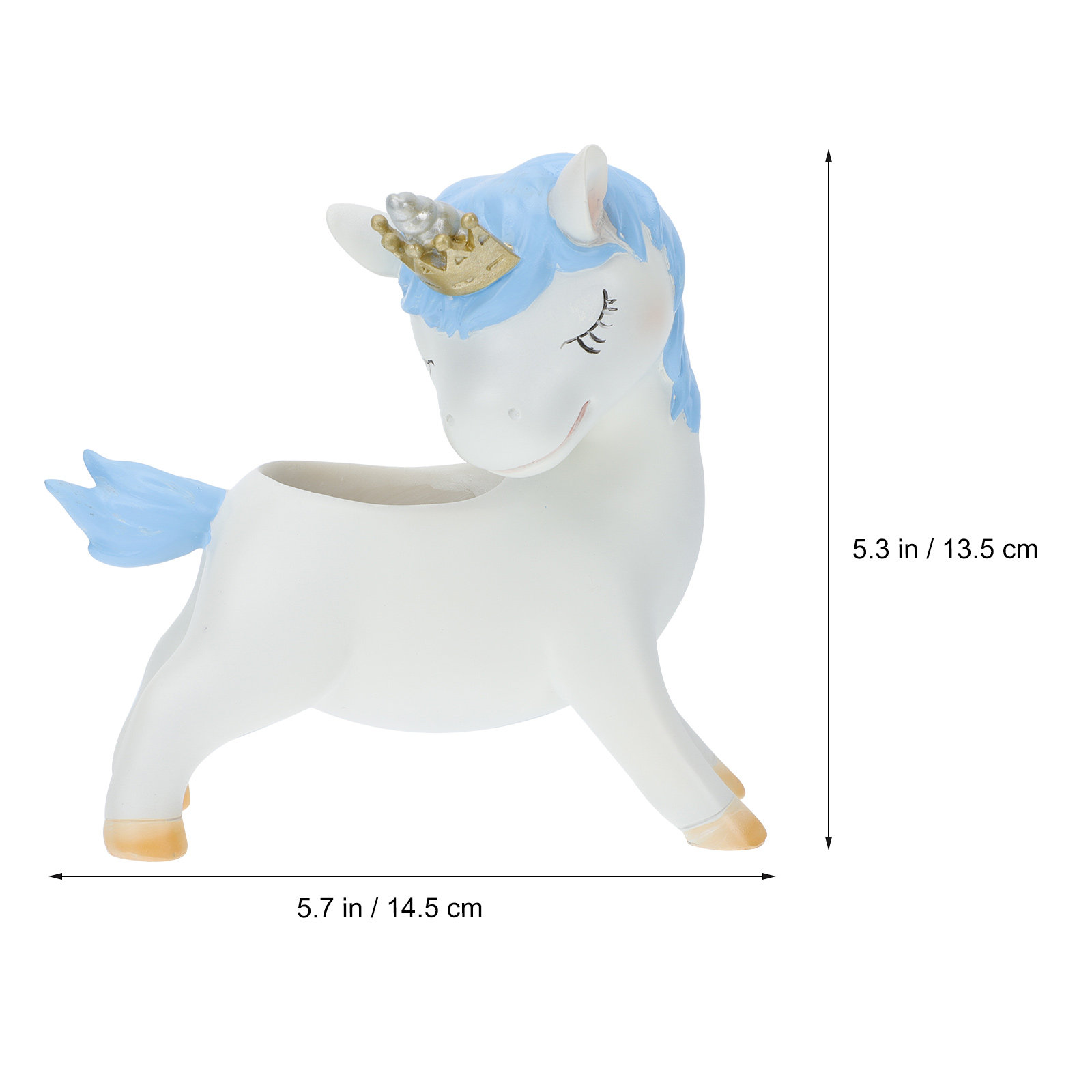 1Pcs Unicorn Shaped Resin Mini - Bonsai Garden Indoor 评论和价格